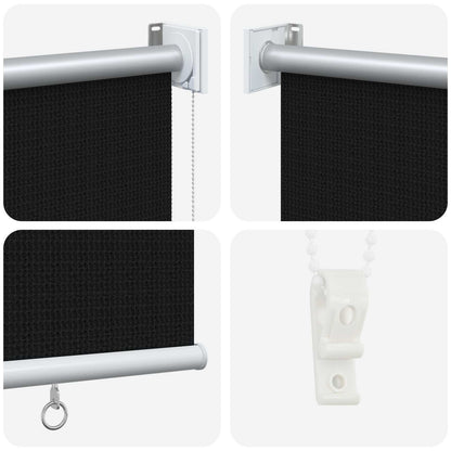 Buitenrolgordijn 90% UV-blok Zwart 140 x 140 cm HDPE
