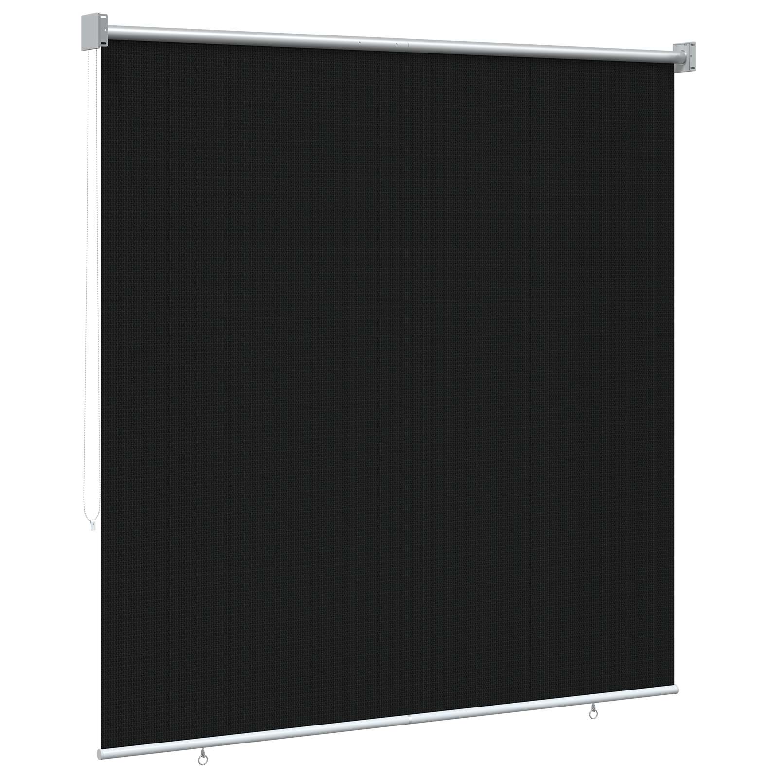Buitenrolgordijn 90% UV-blok Zwart 140 x 140 cm HDPE