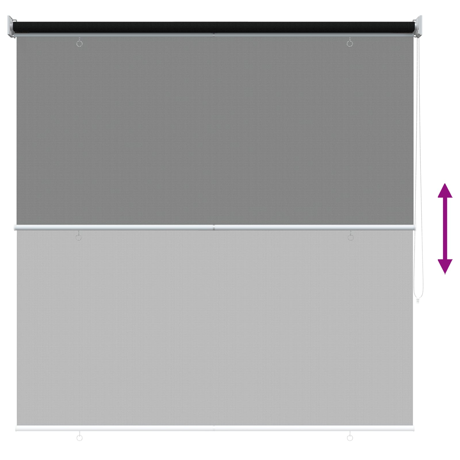 Buitenrolgordijn 90% UV-blok Zwart 140 x 140 cm HDPE