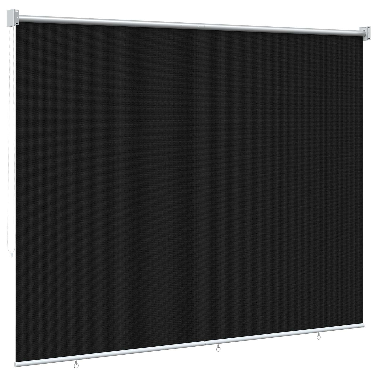 Buitenrolgordijn 90% UV-blok Zwart 200 x 140 cm HDPE