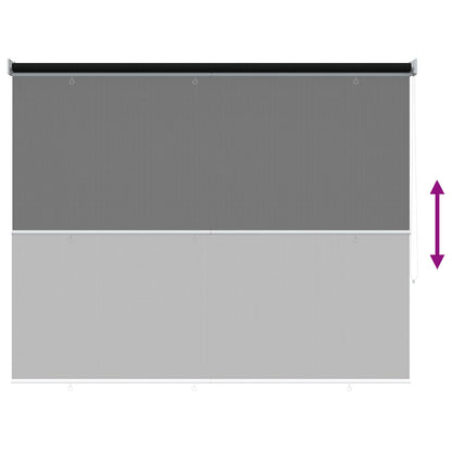 Buitenrolgordijn 90% UV-blok Zwart 200 x 140 cm HDPE