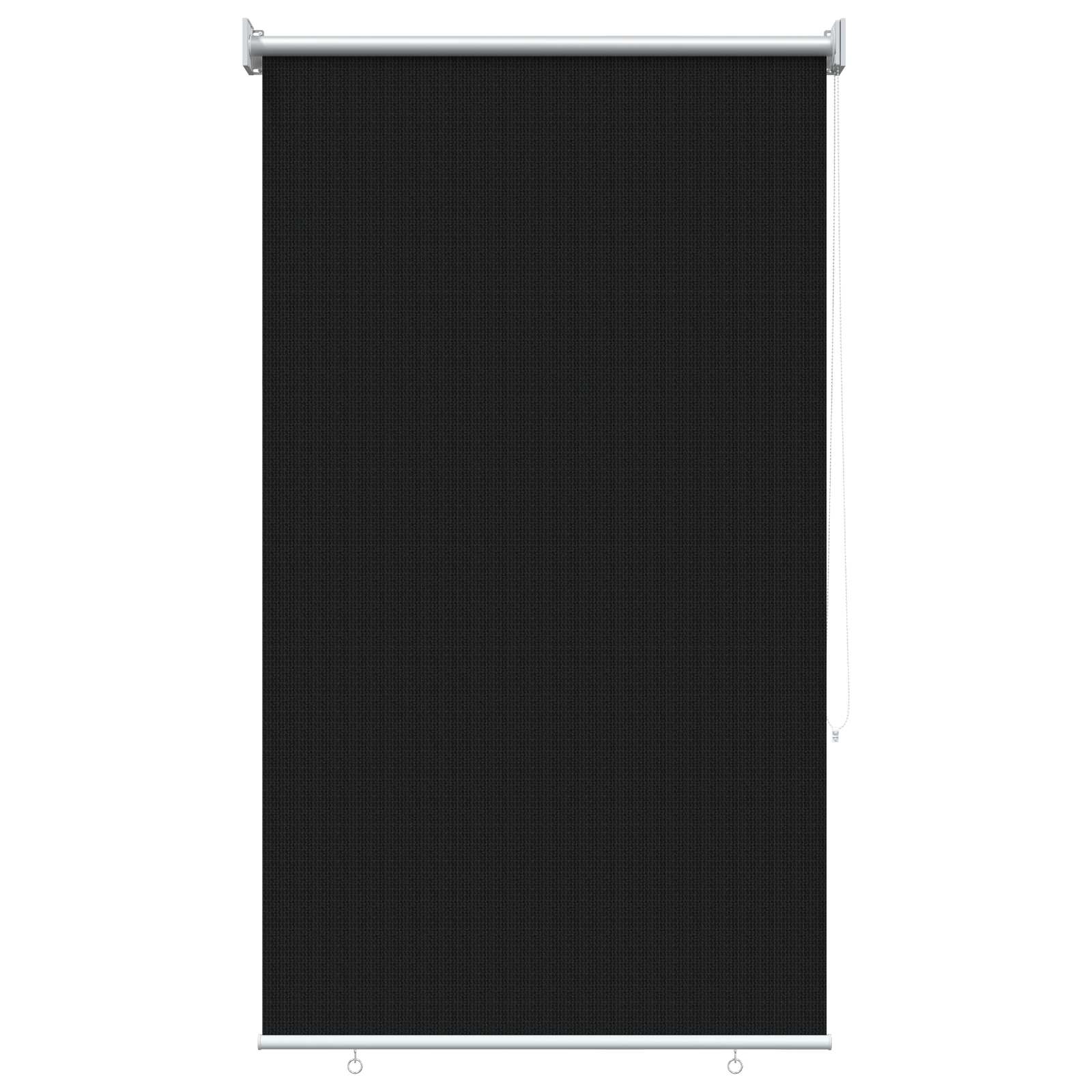 Buitenrolgordijn 90% UV-blok Zwart 80 x 230 cm HDPE