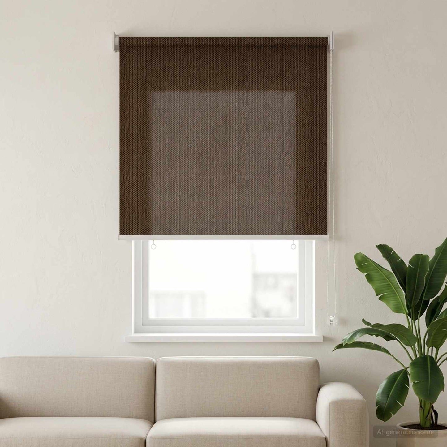 Buitenrolgordijn 90% UV-blok Bruin 60 x 140 cm HDPE