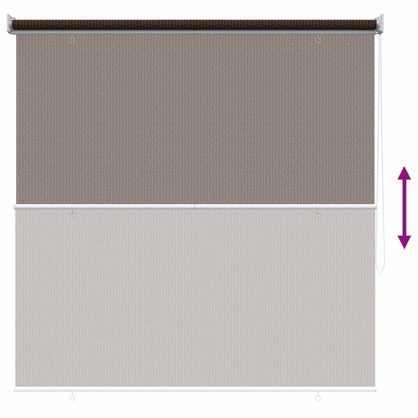 Buitenrolgordijn 90% UV-blok Bruin 140 x 140 cm HDPE