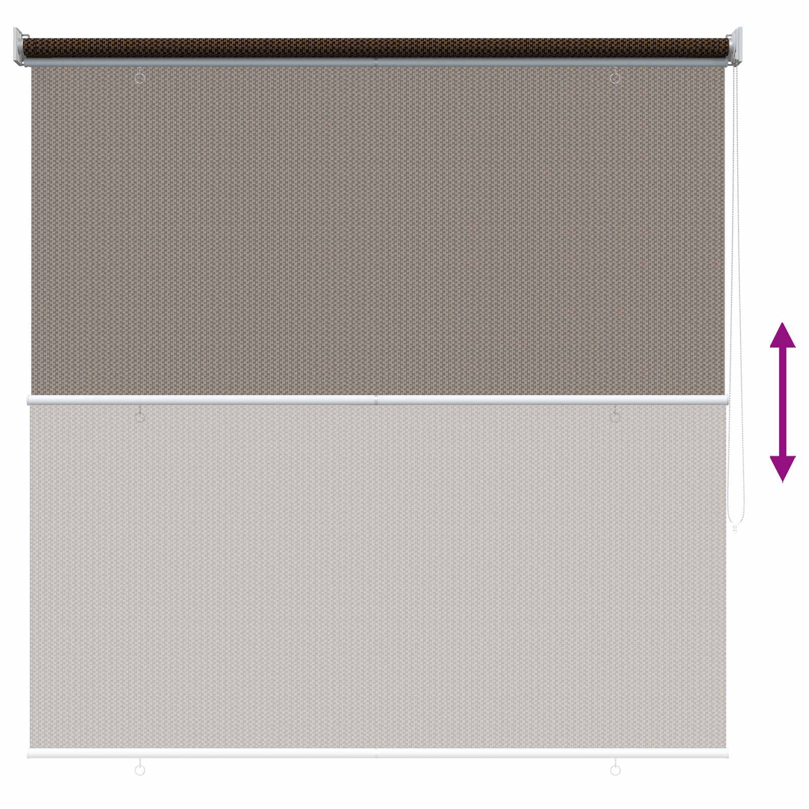 Buitenrolgordijn 90% UV-blok Bruin 140 x 140 cm HDPE