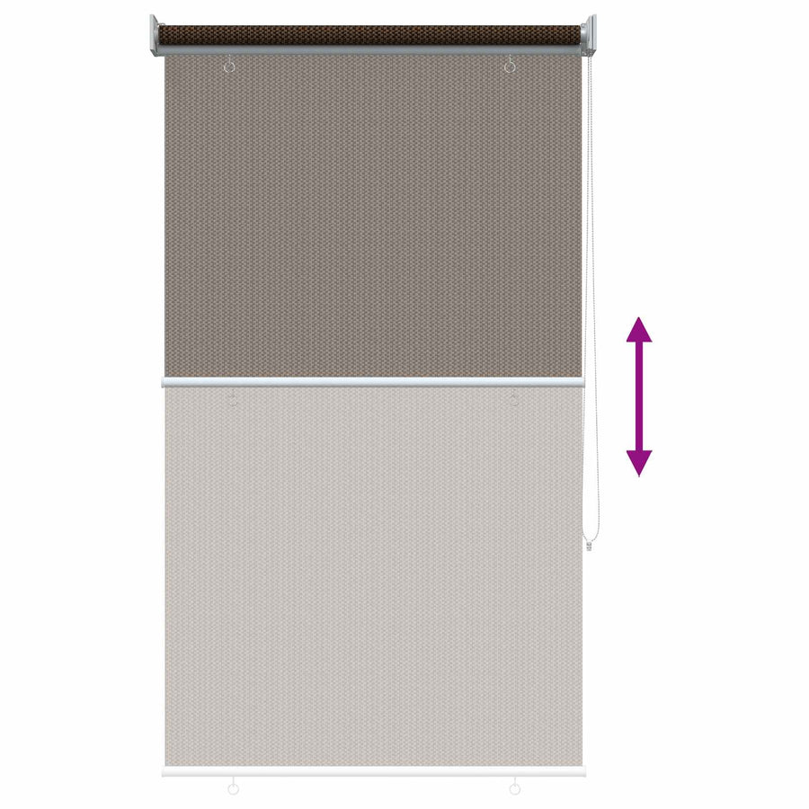 Buitenrolgordijn 90% UV-blok Bruin 80 x 230 cm HDPE