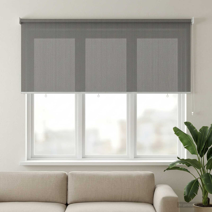 Buitenrolgordijn 90% UV-blok Lichtgrijs 140 x 140 cm HDPE