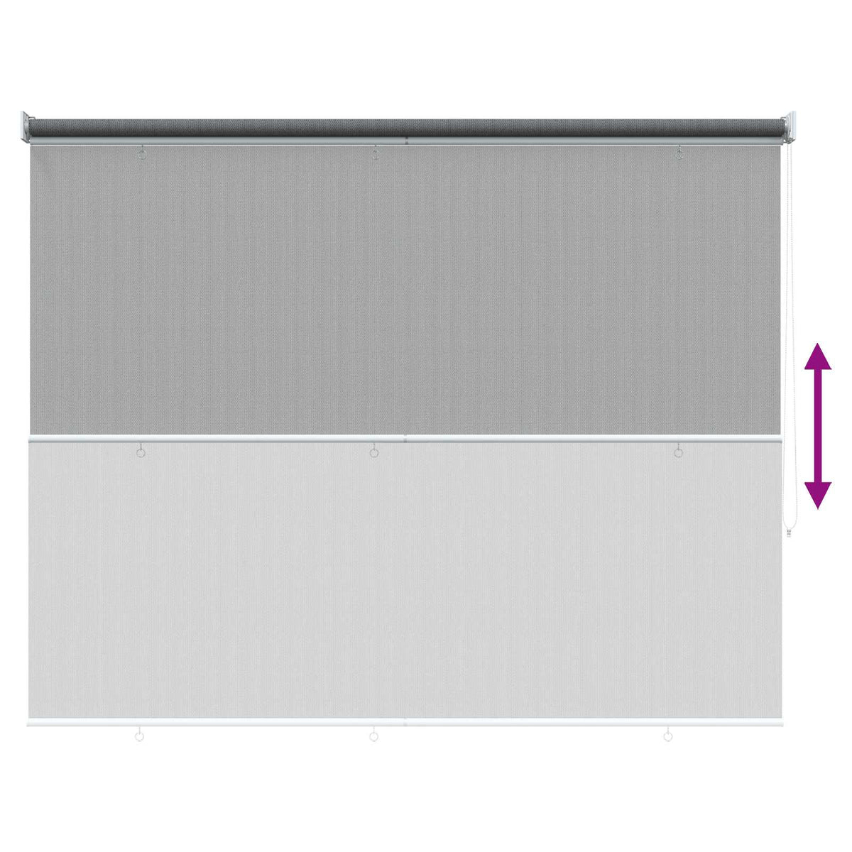 Buitenrolgordijn 90% UV-blok Lichtgrijs 140 x 140 cm HDPE