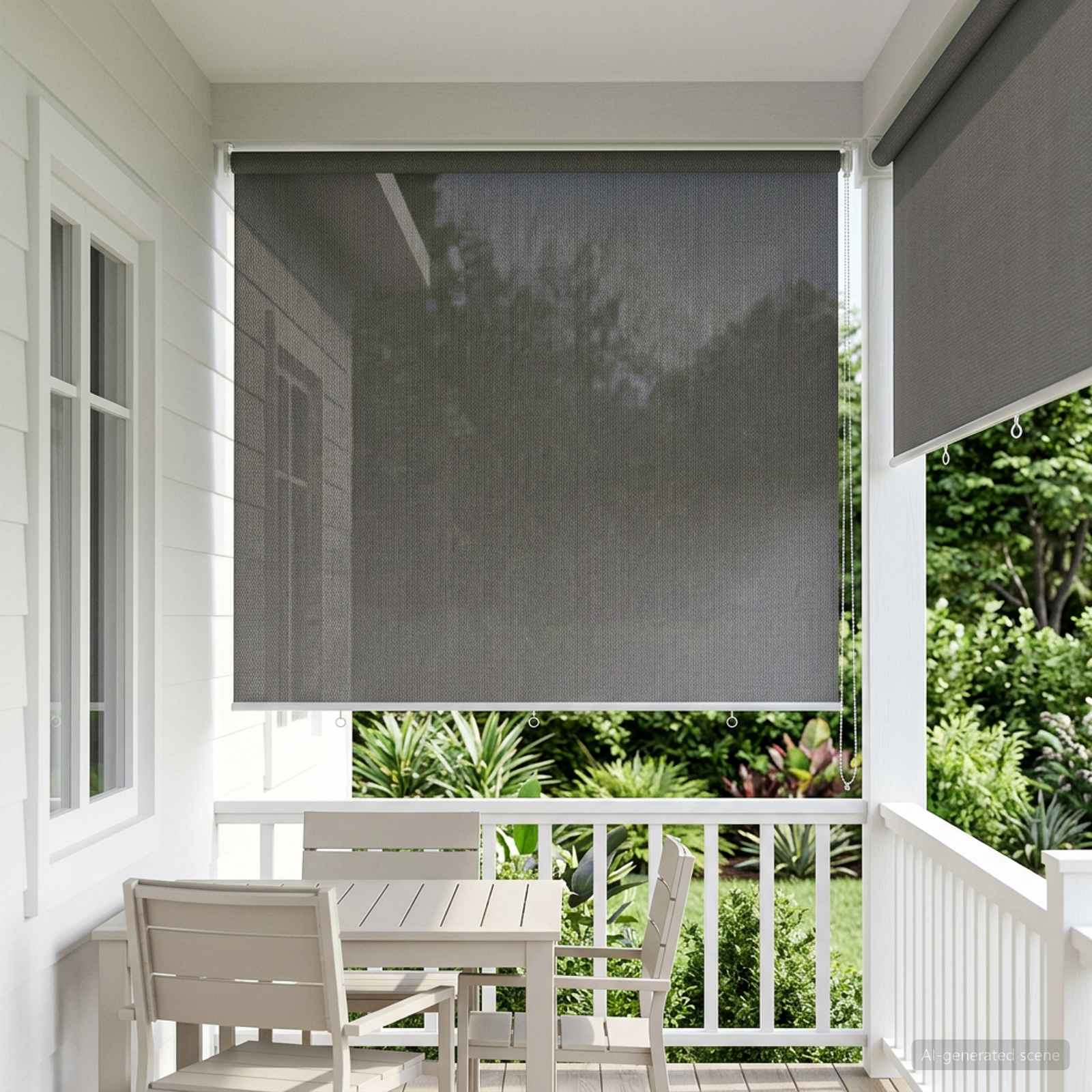 Buitenrolgordijn 90% UV-blok Lichtgrijs 220 x 140 cm HDPE