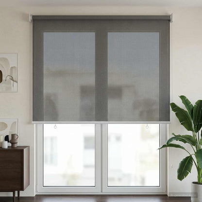 Buitenrolgordijn 90% UV-blok Lichtgrijs 60 x 230 cm HDPE