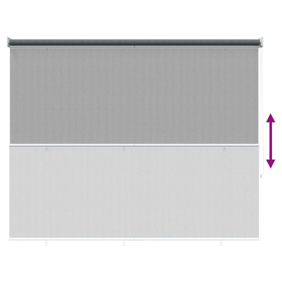 Buitenrolgordijn 90% UV-blok Lichtgrijs 140 x 230 cm HDPE