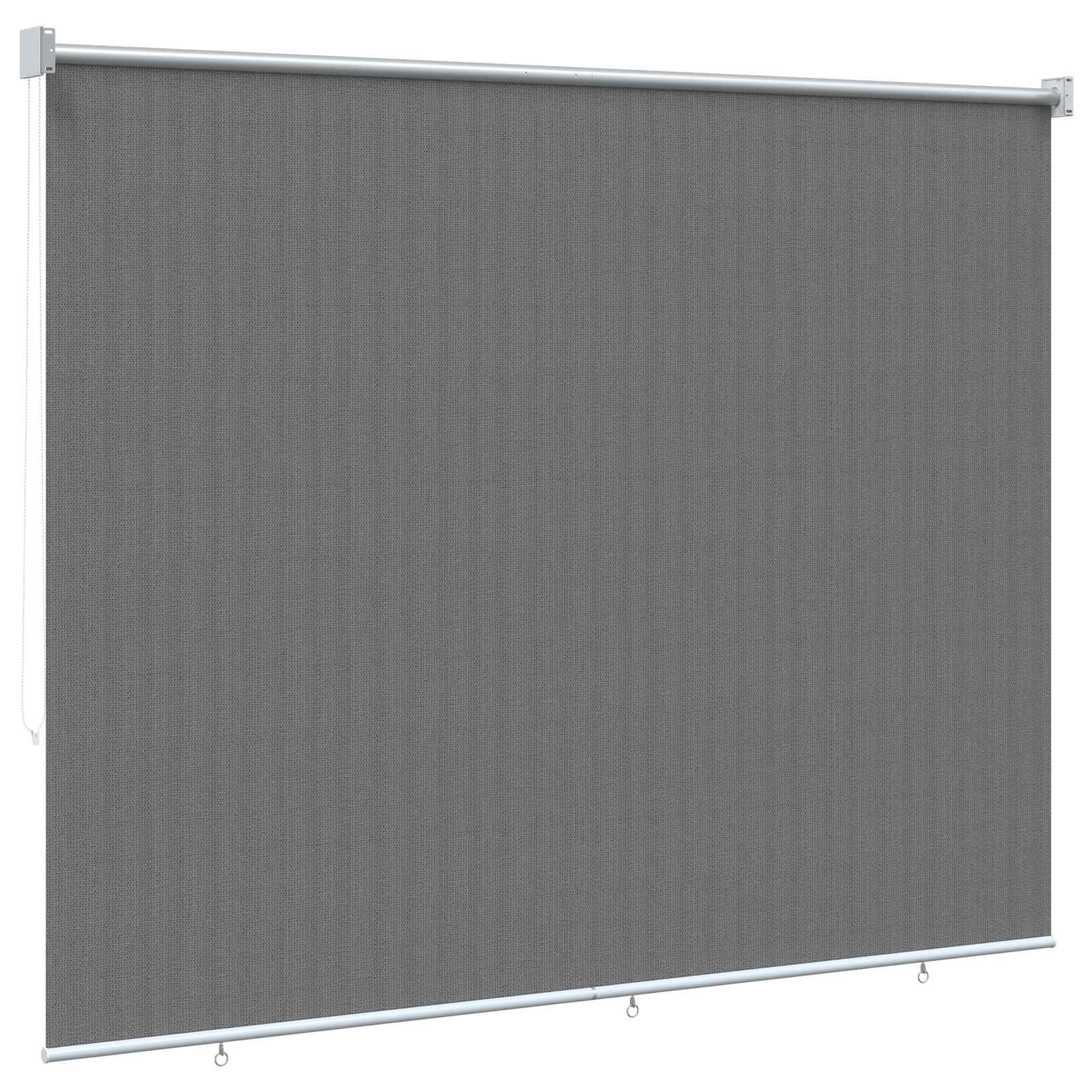 Buitenrolgordijn 90% UV-blok Lichtgrijs 220 x 230 cm HDPE