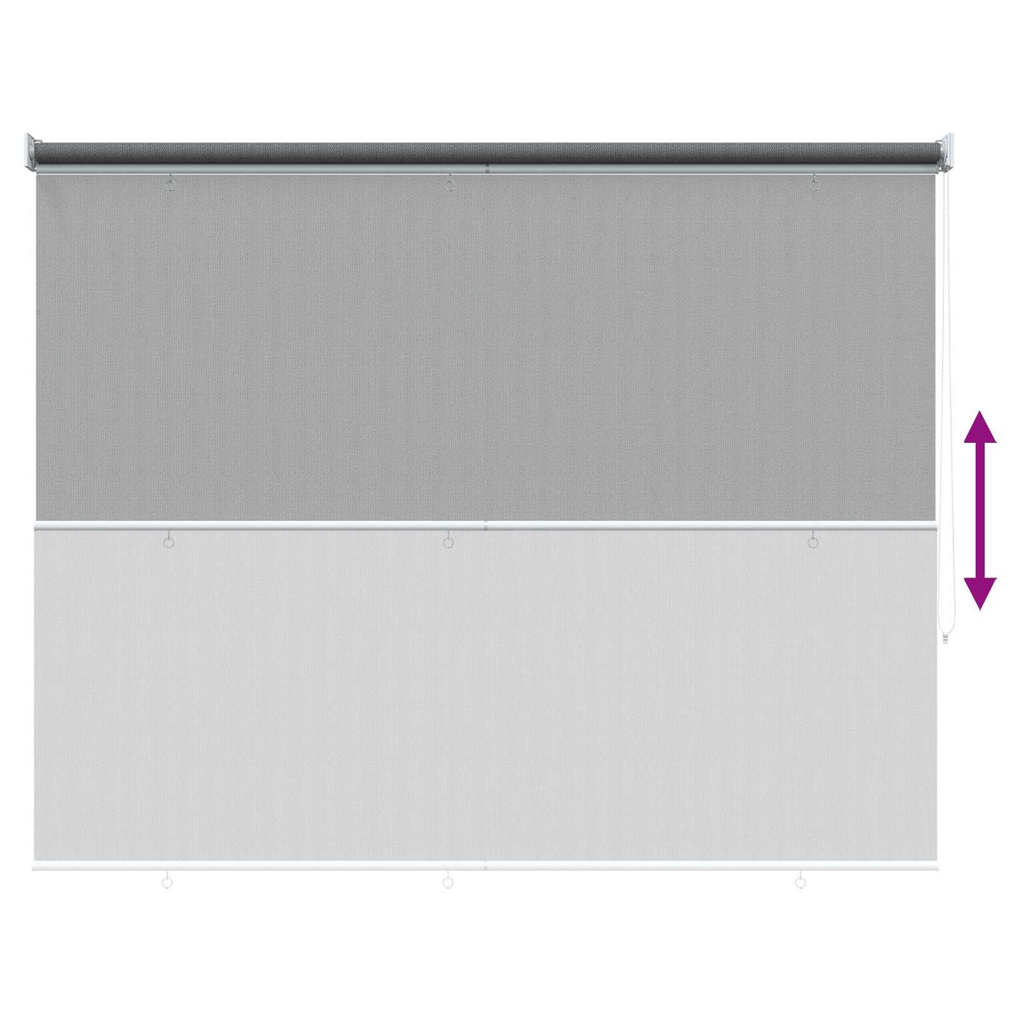 Buitenrolgordijn 90% UV-blok Lichtgrijs 220 x 230 cm HDPE