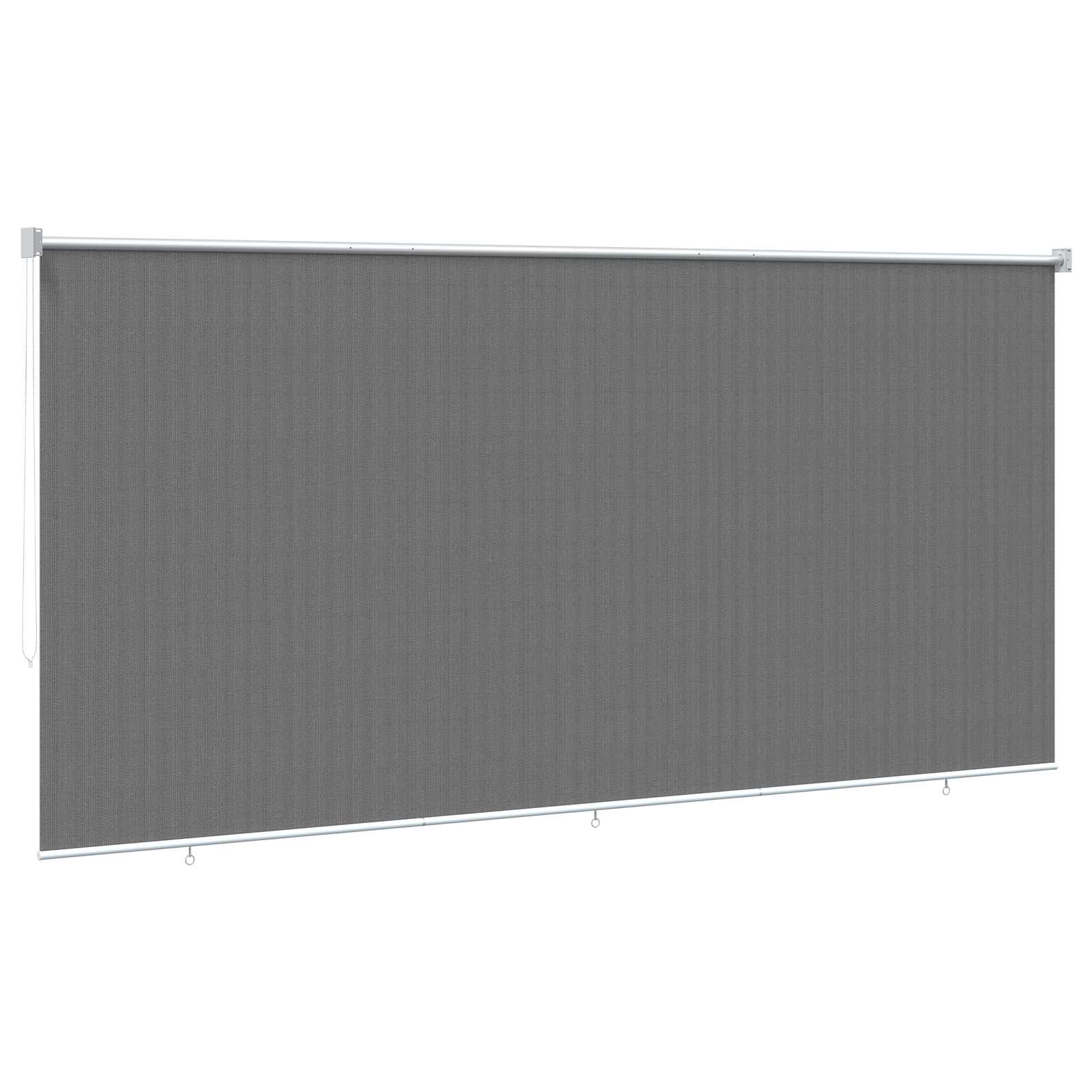 Buitenrolgordijn 90% UV-blok Lichtgrijs 400 x 230 cm HDPE