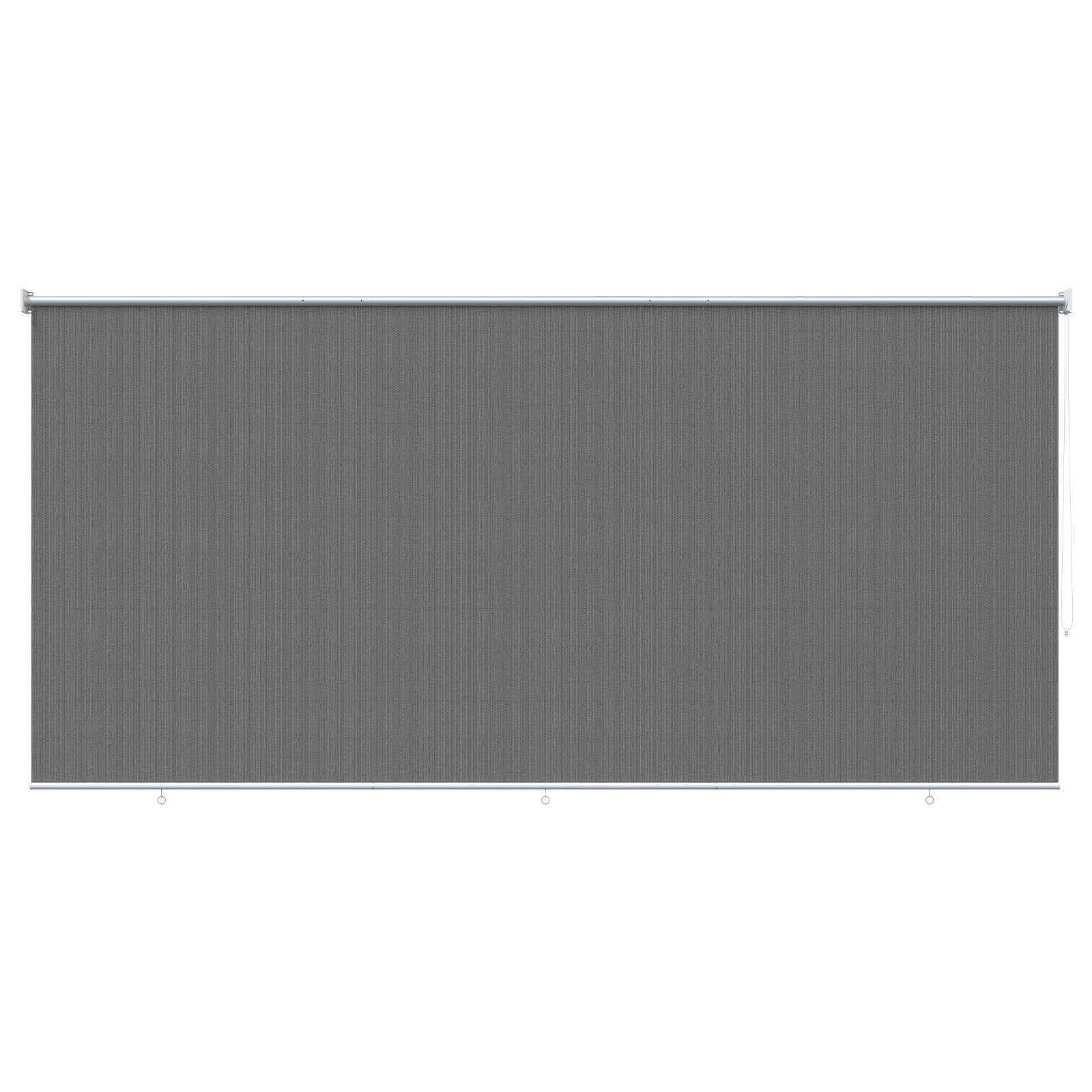 Buitenrolgordijn 90% UV-blok Lichtgrijs 400 x 230 cm HDPE