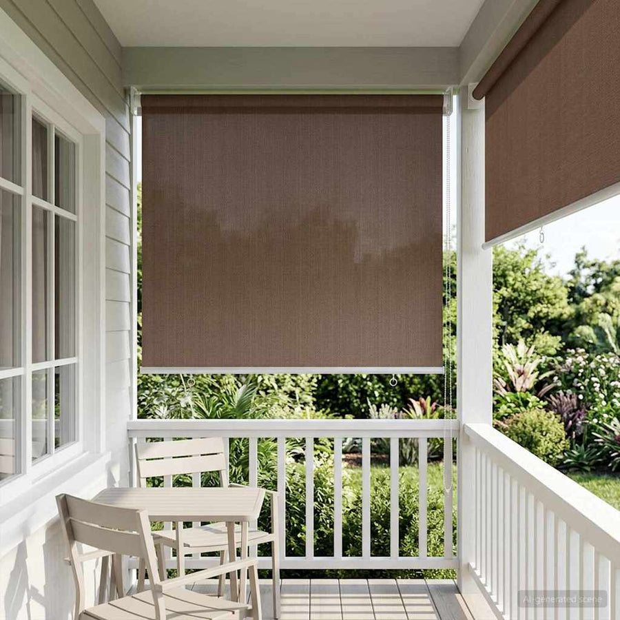 Buitenrolgordijn 90% UV-blok Taupe 80 x 140 cm HDPE