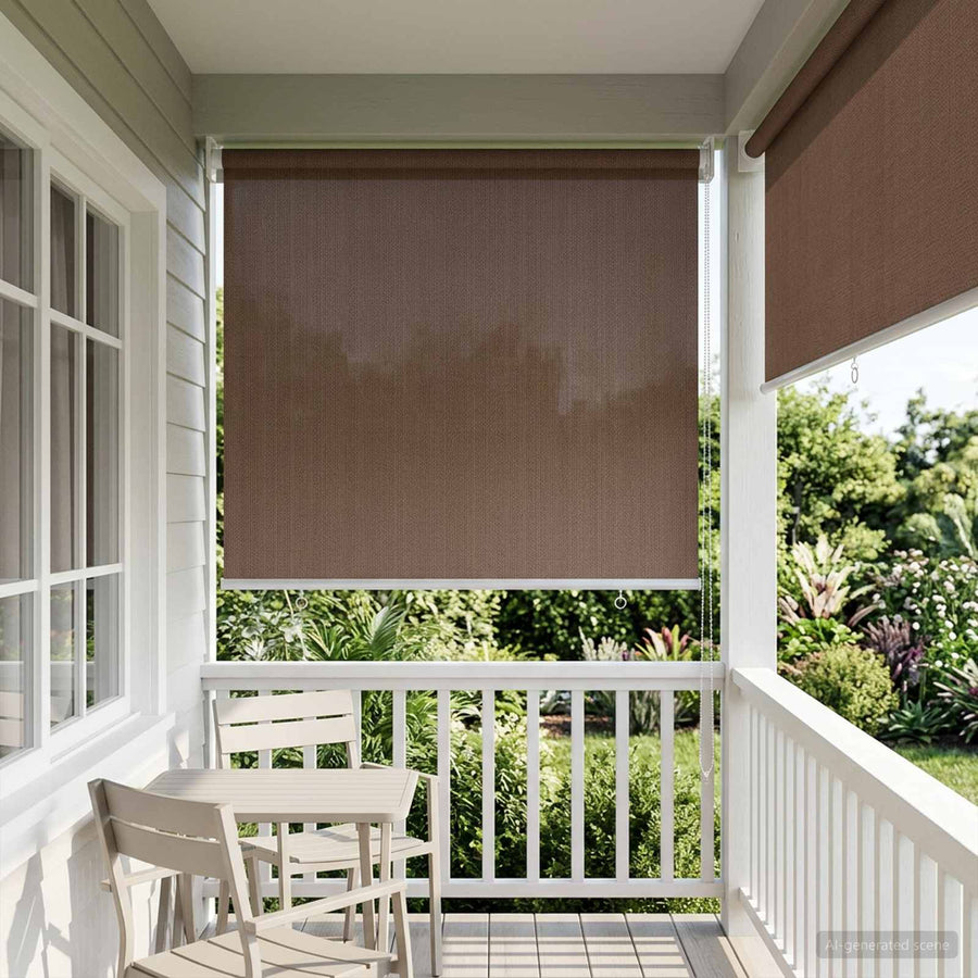 Buitenrolgordijn 90% UV-blok Taupe 80 x 140 cm HDPE