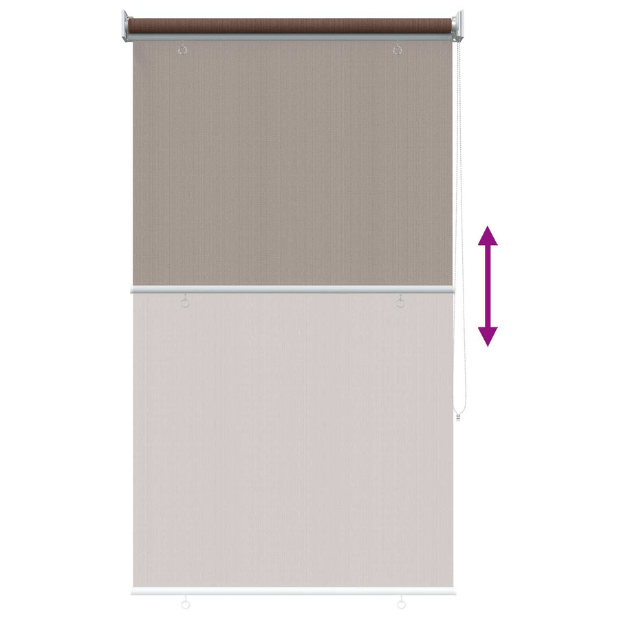 Buitenrolgordijn 90% UV-blok Taupe 80 x 140 cm HDPE