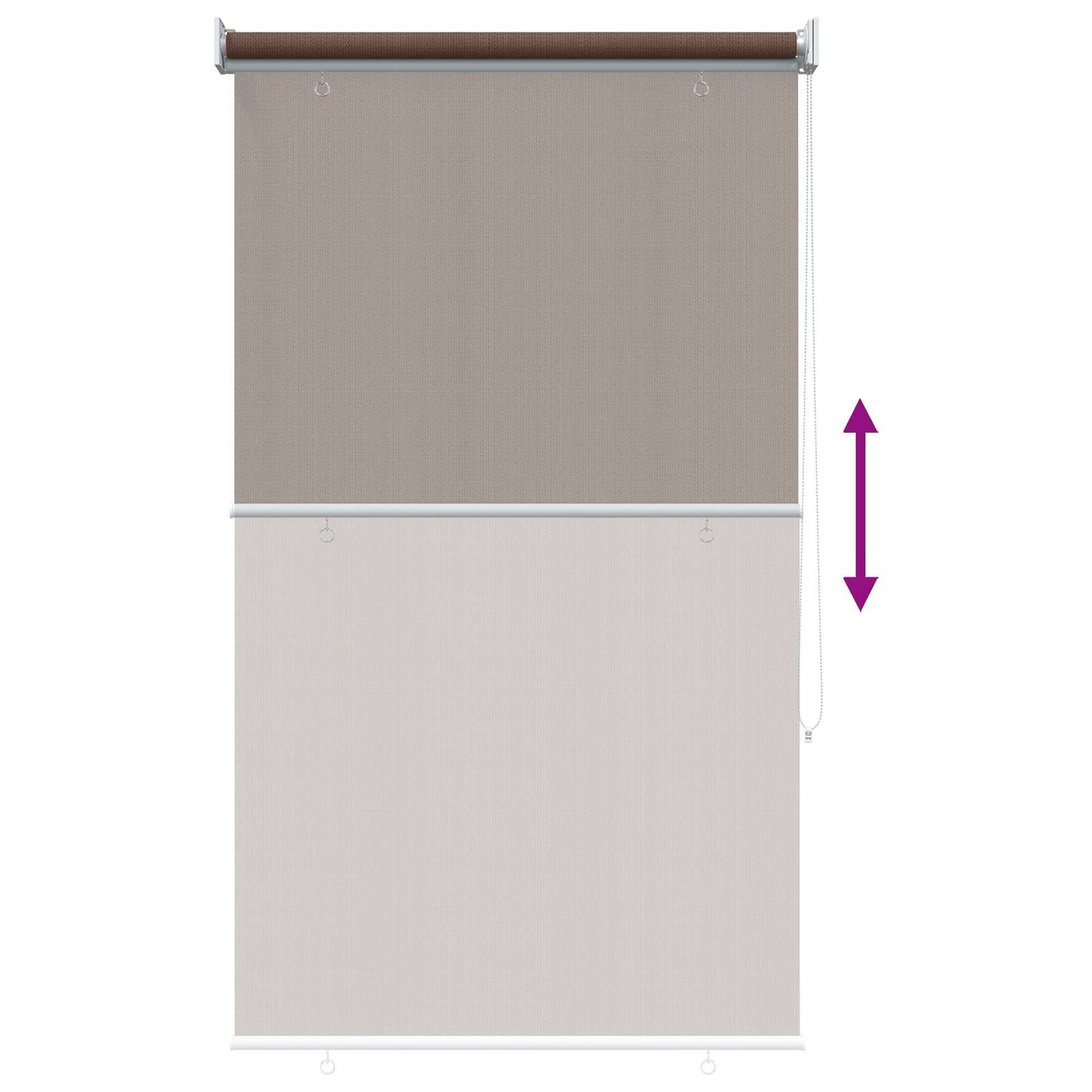 Buitenrolgordijn 90% UV-blok Taupe 100 x 140 cm HDPE