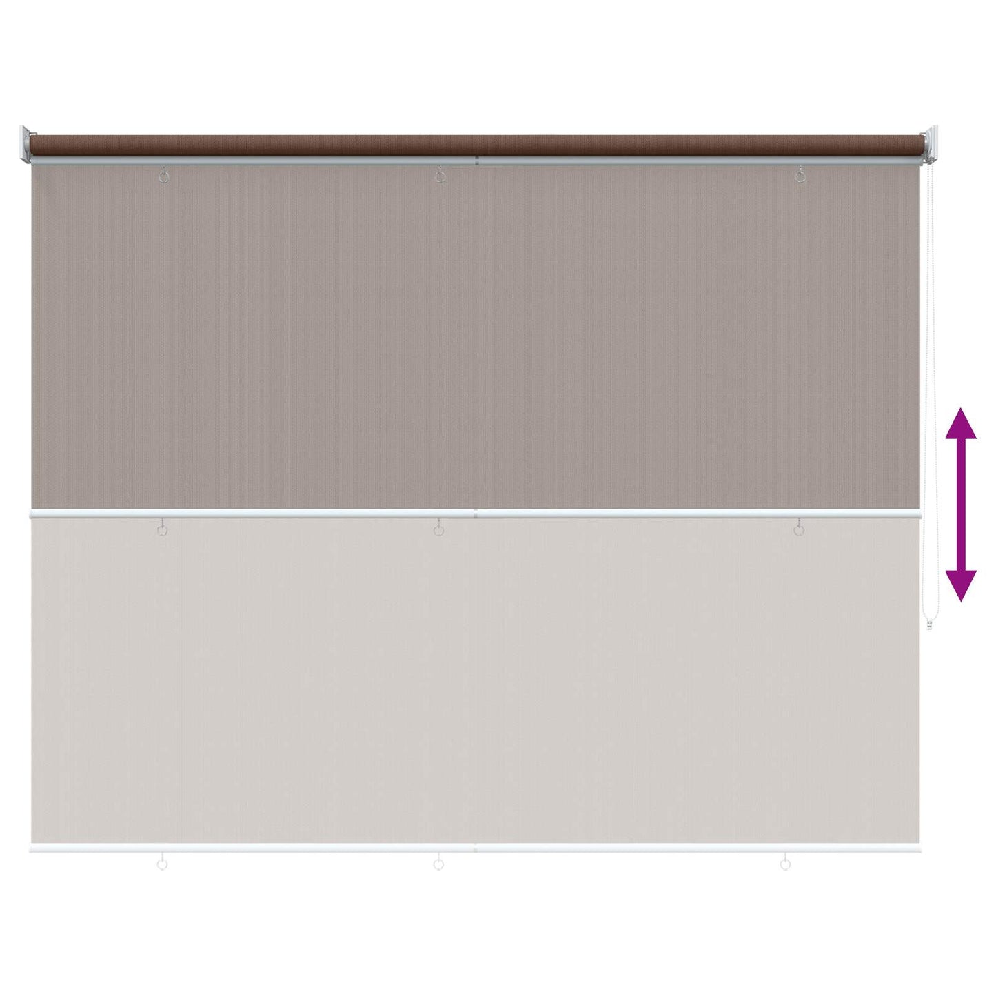 Buitenrolgordijn 90% UV-blok Taupe 160 x 140 cm HDPE