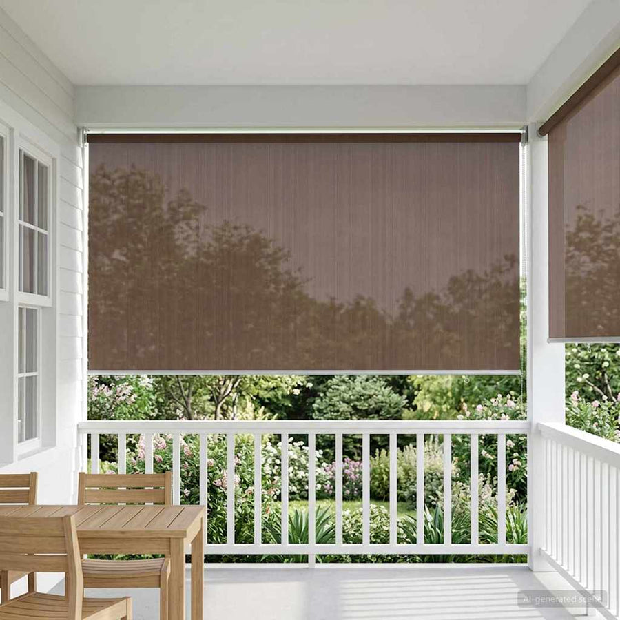 Buitenrolgordijn 90% UV-blok Taupe 180 x 140 cm HDPE