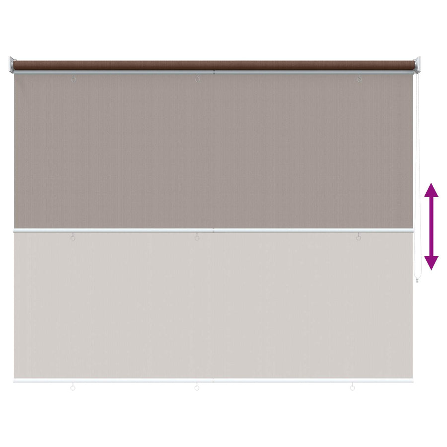 Buitenrolgordijn 90% UV-blok Taupe 180 x 140 cm HDPE