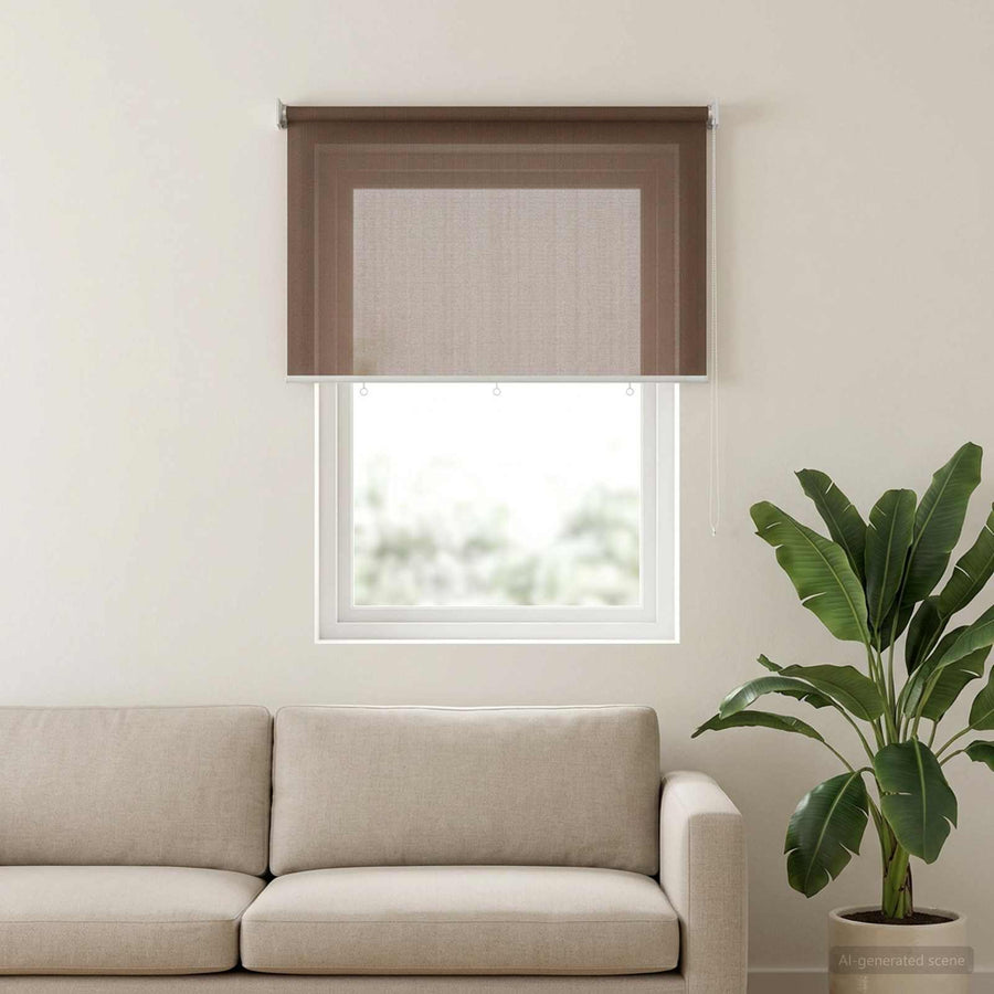Buitenrolgordijn 90% UV-blok Taupe 220 x 140 cm HDPE