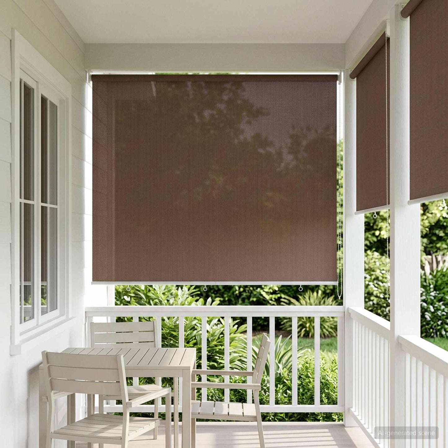 Buitenrolgordijn 90% UV-blok Taupe 220 x 140 cm HDPE