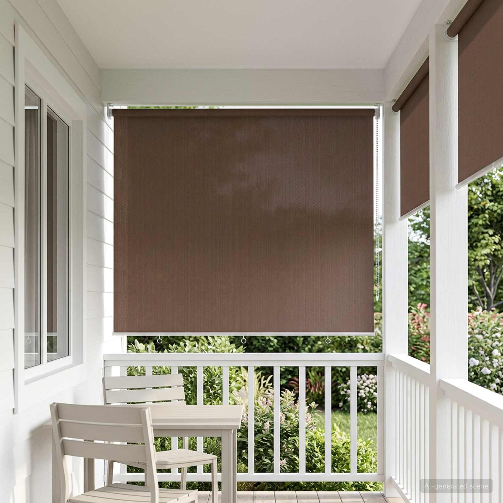 Buitenrolgordijn 90% UV-blok Taupe 240 x 140 cm HDPE