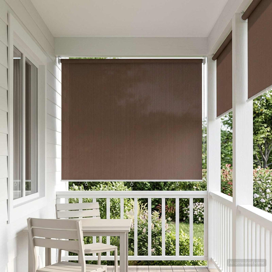 Buitenrolgordijn 90% UV-blok Taupe 240 x 140 cm HDPE