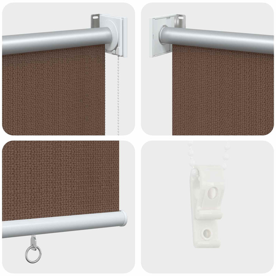 Buitenrolgordijn 90% UV-blok Taupe 350 x 140 cm HDPE