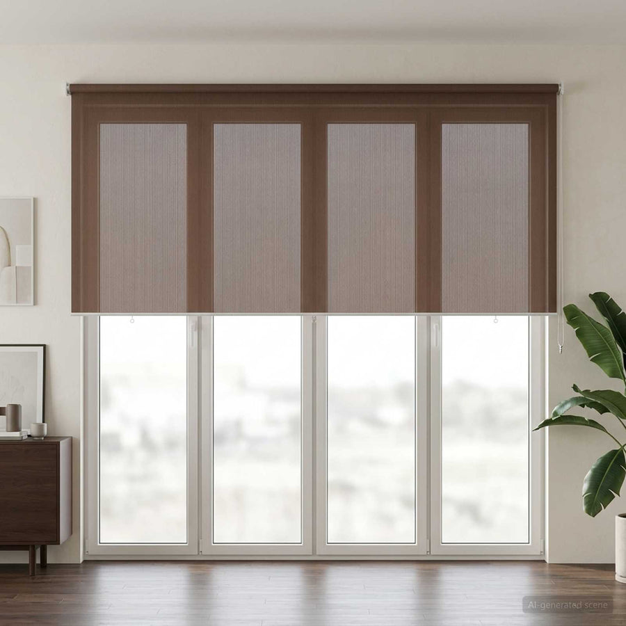 Buitenrolgordijn 90% UV-blok Taupe 350 x 140 cm HDPE