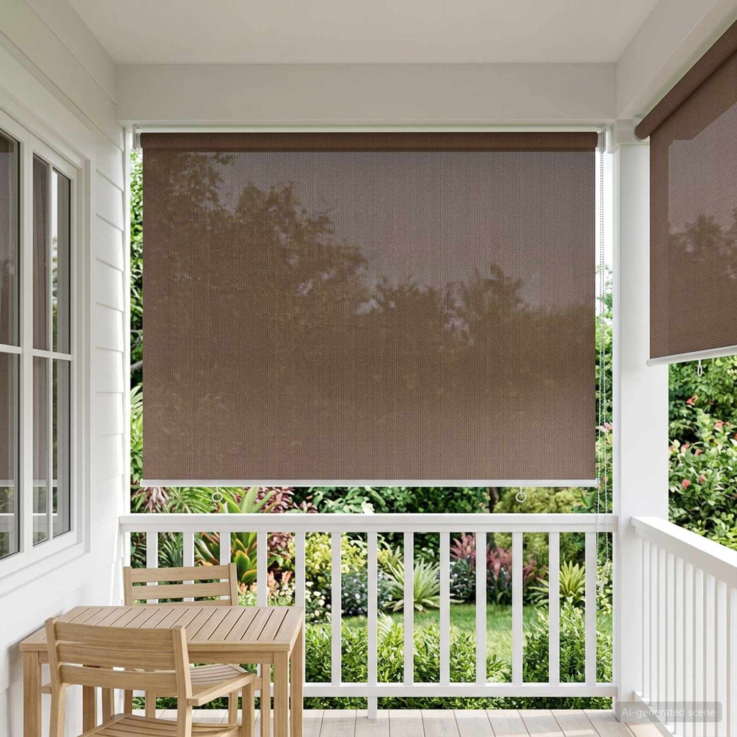 Buitenrolgordijn 90% UV-blok Taupe 60 x 230 cm HDPE