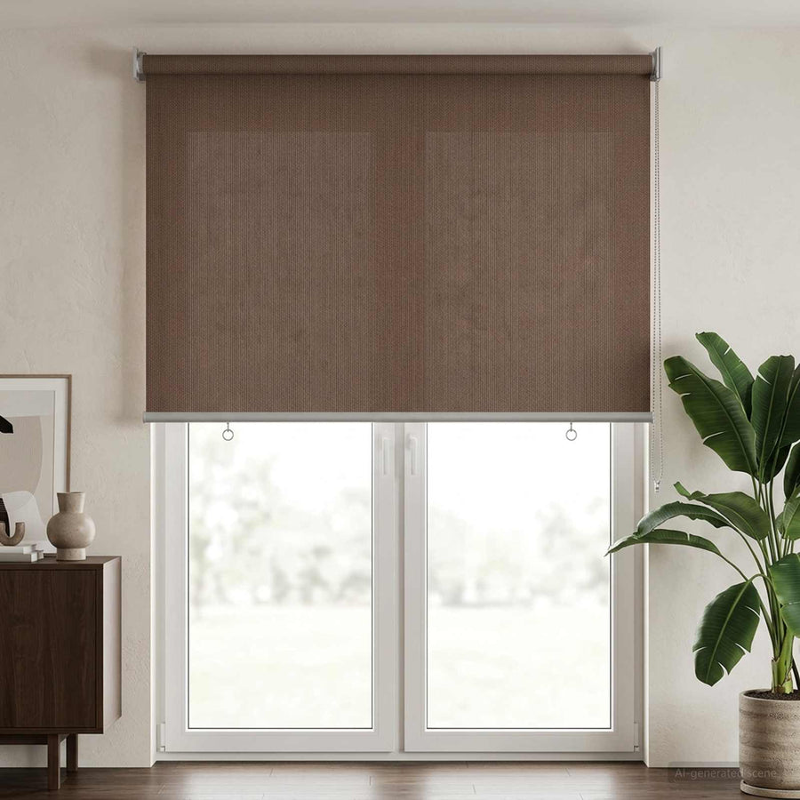 Buitenrolgordijn 90% UV-blok Taupe 80 x 230 cm HDPE