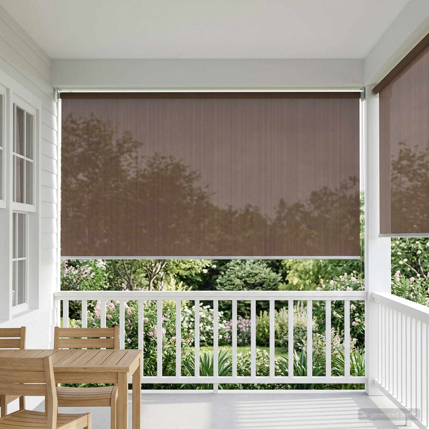 Buitenrolgordijn 90% UV-blok Taupe 120 x 230 cm HDPE