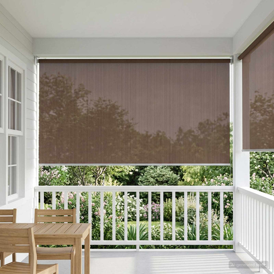 Buitenrolgordijn 90% UV-blok Taupe 140 x 230 cm HDPE