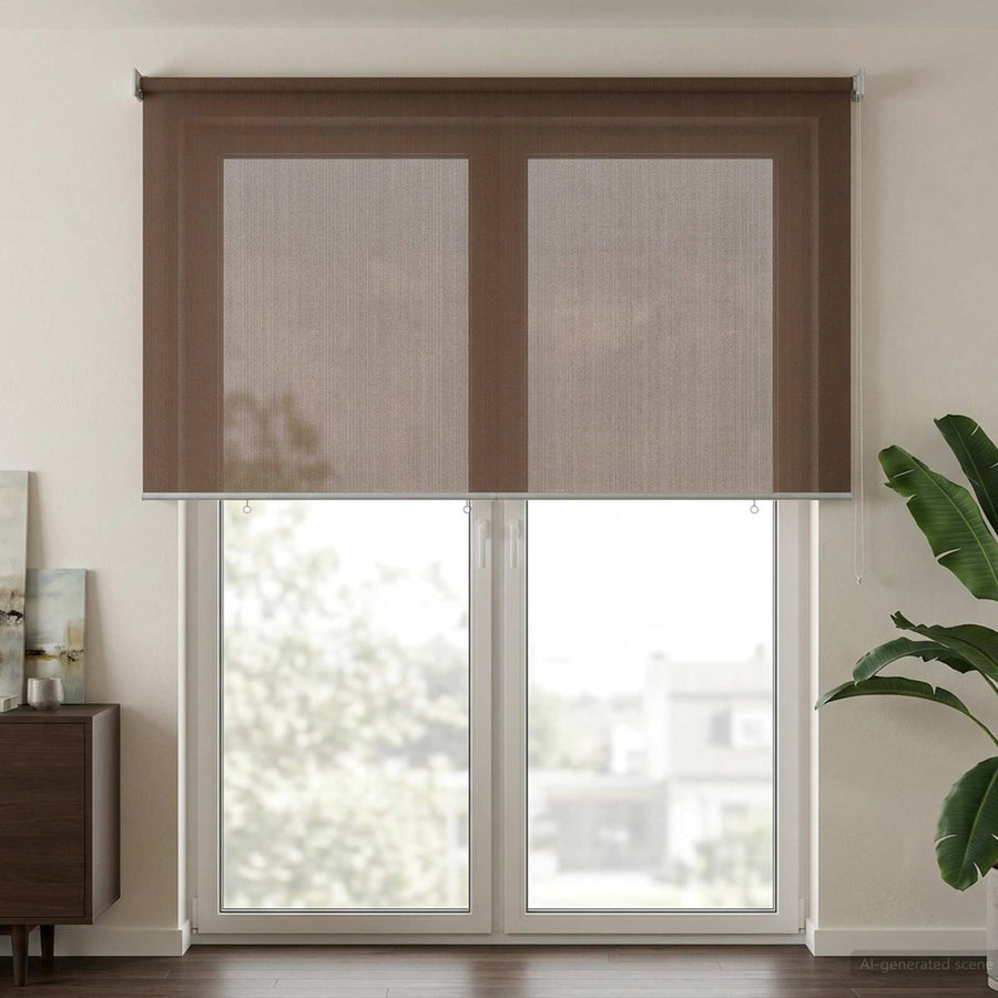 Buitenrolgordijn 90% UV-blok Taupe 140 x 230 cm HDPE
