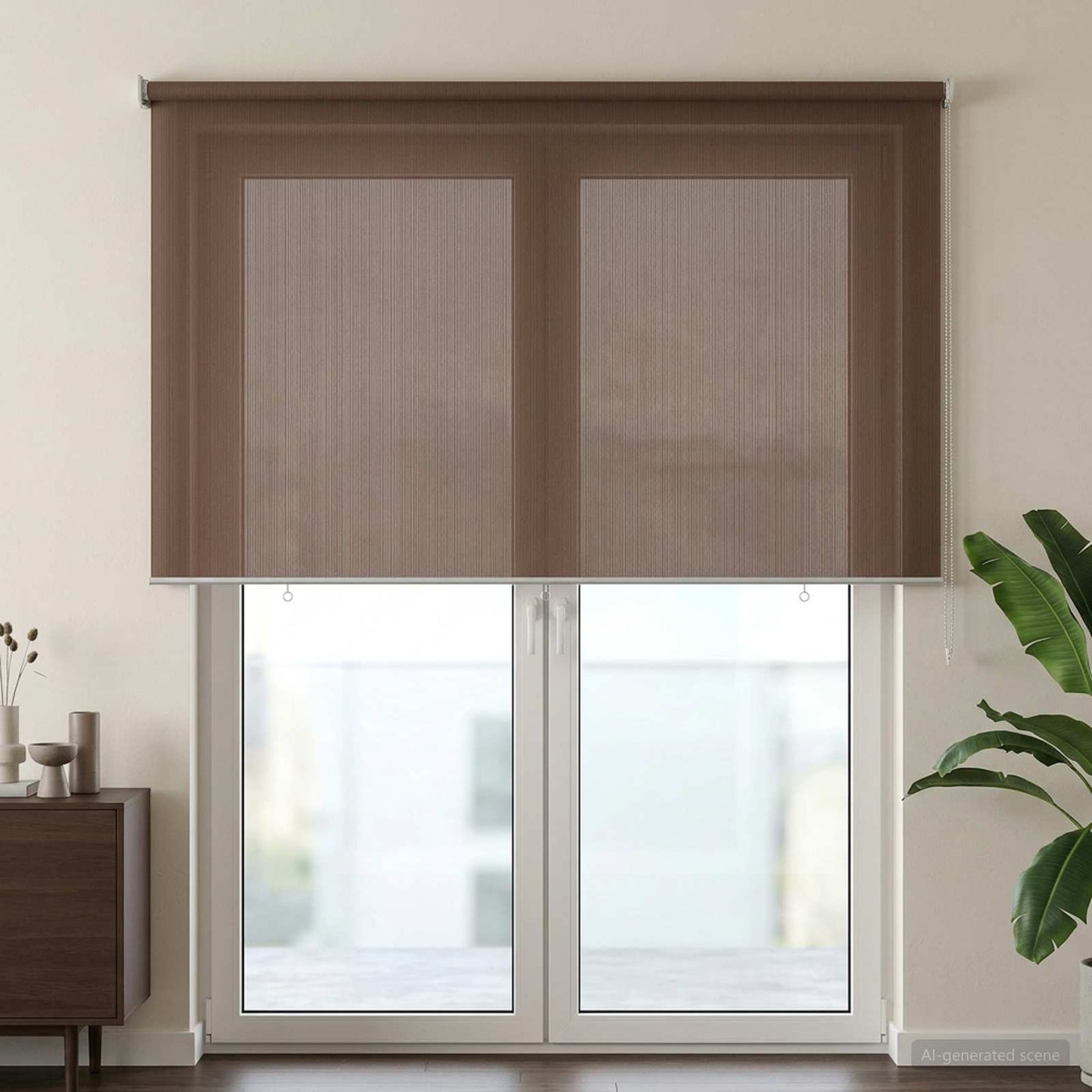 Buitenrolgordijn 90% UV-blok Taupe 240 x 230 cm HDPE