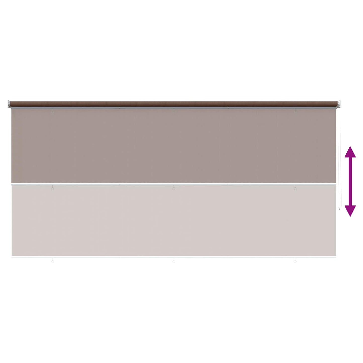 Buitenrolgordijn 90% UV-blok Taupe 300 x 230 cm HDPE