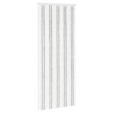 Insecten Gordijn Chenille Lichtgrijs en wit. 90 x 220 cm