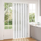 Insect Screen Door Curtain Chenille Light Grey and White. 100 x 230 cm