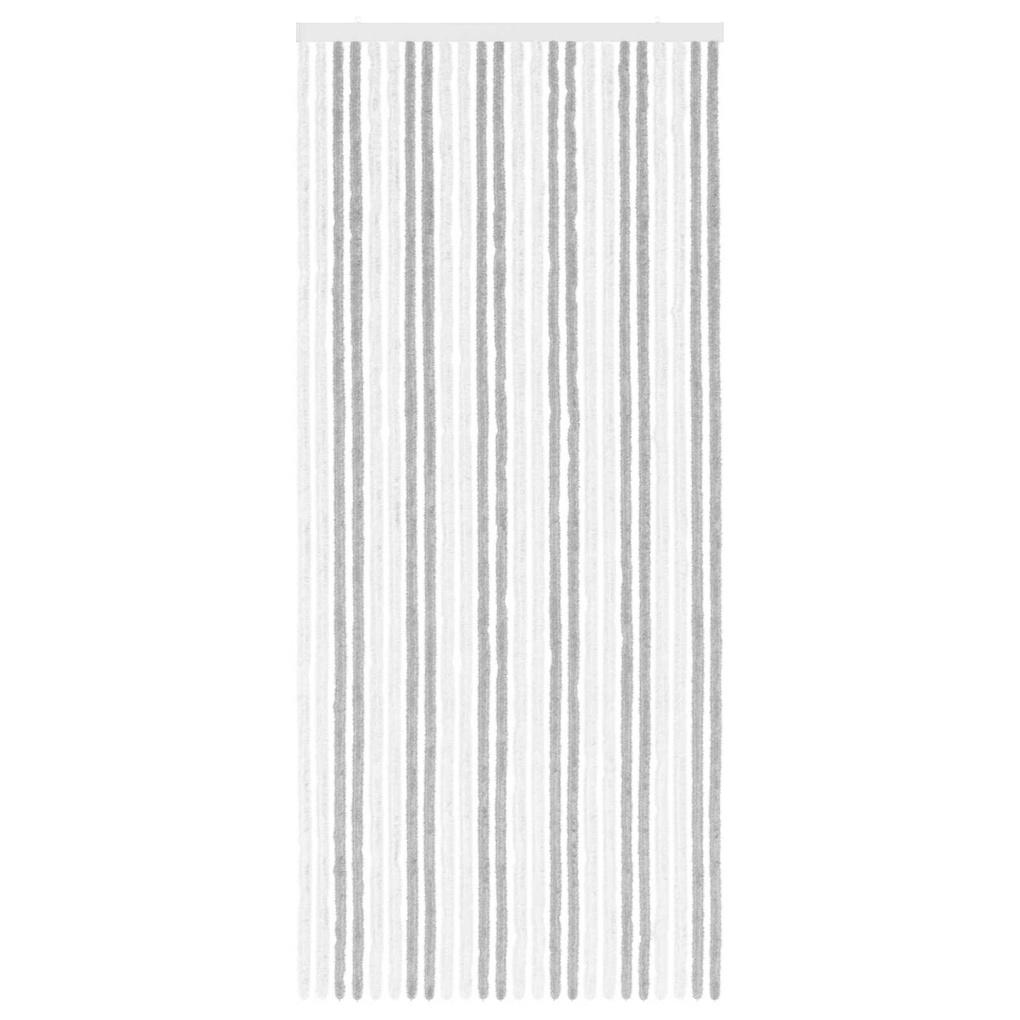 Insecten Gordijn Chenille Lichtgrijs en wit. 100 x 230 cm