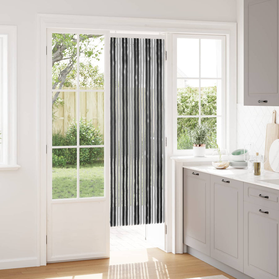 Insecten Gordijn Chenille Grijs en zwart 56 x 185 cm 100% PP