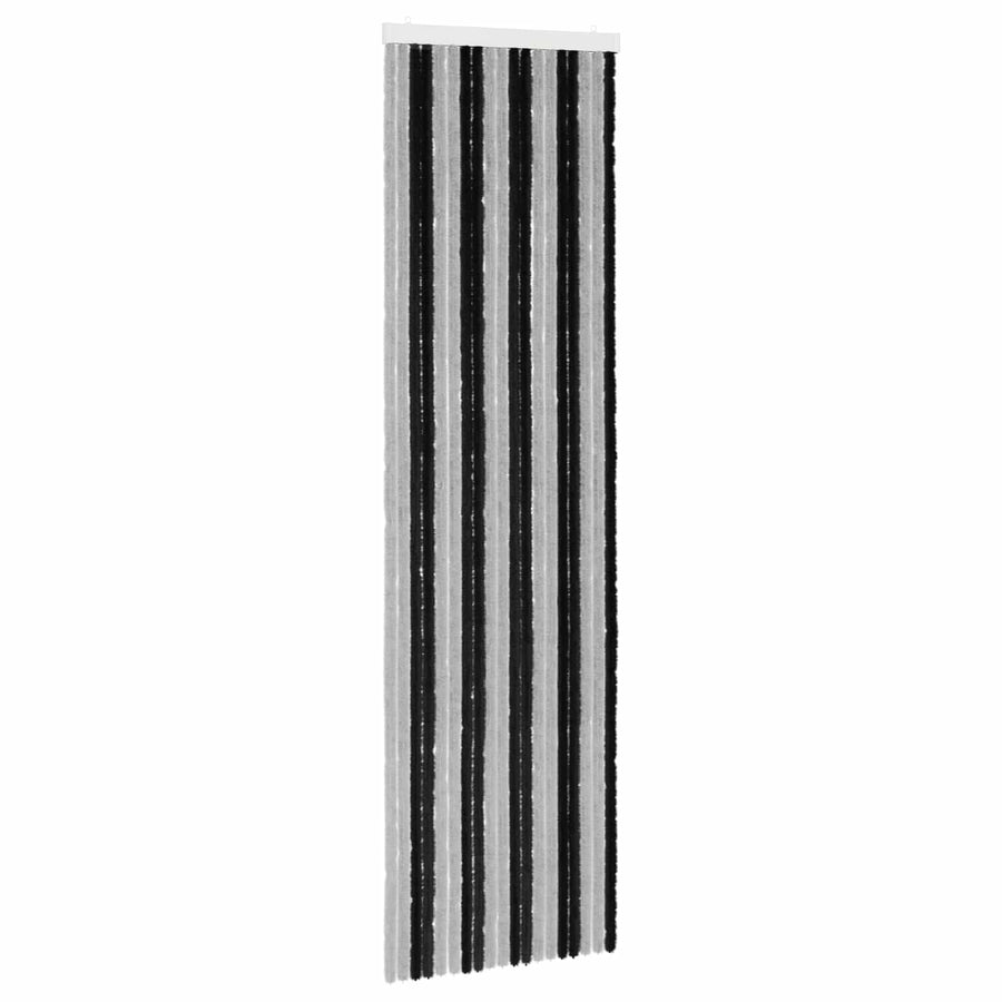 Insecten Gordijn Chenille Grijs en zwart 56 x 200 cm 100% PP