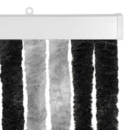 Insecten Gordijn Chenille Grijs en zwart 90 x 220 cm 100% PP