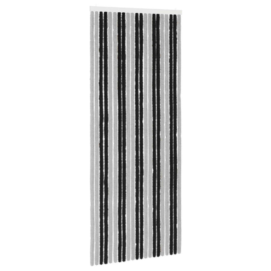 Insecten Gordijn Chenille Grijs en zwart 90 x 220 cm 100% PP