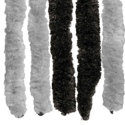 Insecten Gordijn Chenille Grijs en zwart 100 x 220 cm 100% PP