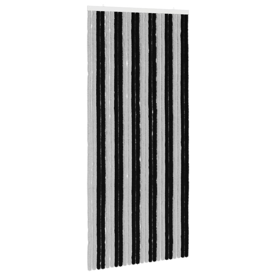 Insecten Gordijn Chenille Grijs en zwart 100 x 220 cm 100% PP