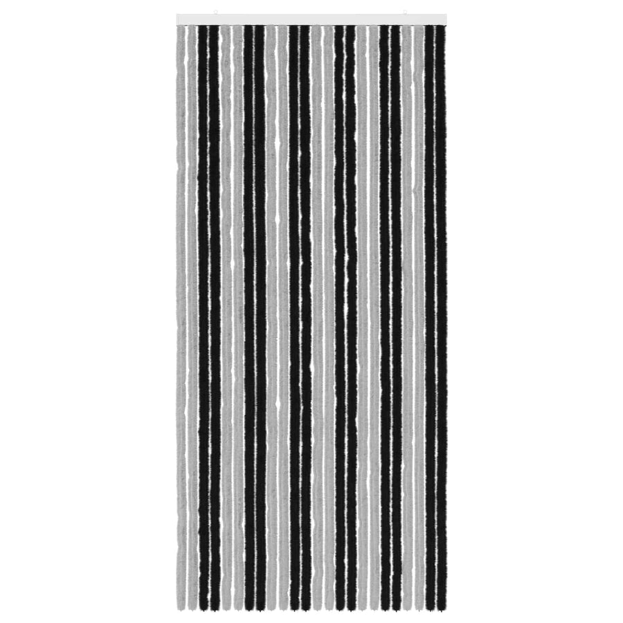 Insecten Gordijn Chenille Grijs en zwart 100 x 220 cm 100% PP