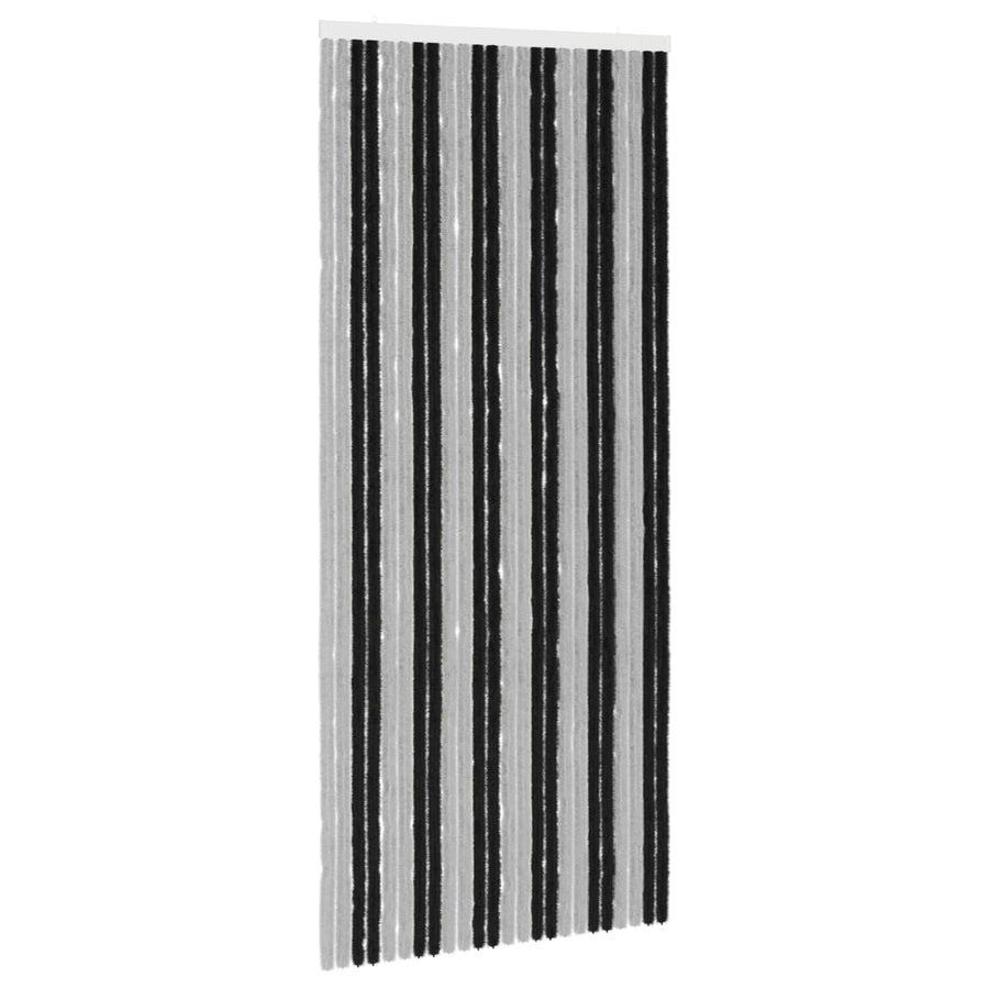 Insecten Gordijn Chenille Grijs en zwart 100 x 230 cm 100% PP